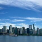 Vancouver skyline seen from Stanley Park