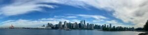 Vancouver skyline seen from Stanley Park